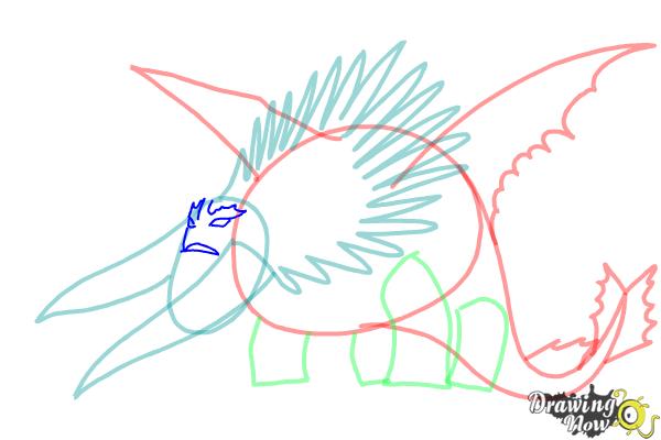 How to draw Bewilderbeast from How to Train Your Dragon 2 - Step 7 How to draw Bewilderbeast from How to Train Your Dragon 2 - Step 7