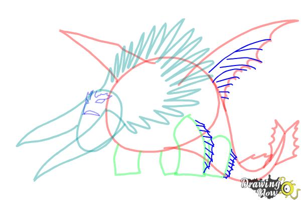 How to draw Bewilderbeast from How to Train Your Dragon 2 - Step 8 How to draw Bewilderbeast from How to Train Your Dragon 2 - Step 8