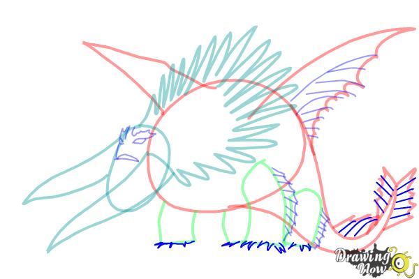 How to draw Bewilderbeast from How to Train Your Dragon 2 - Step 9 How to draw Bewilderbeast from How to Train Your Dragon 2 - Step 9