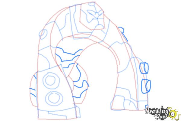 How to Draw Bloxx from Ben 10 Omniverse - Step 9 How to Draw Bloxx from Ben 10 Omniverse - Step 9