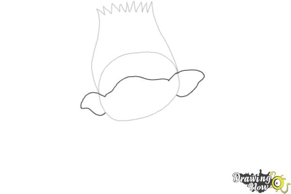 How to Draw Branch from Trolls Movie - Step 2 How to Draw Branch from Trolls Movie - Step 2