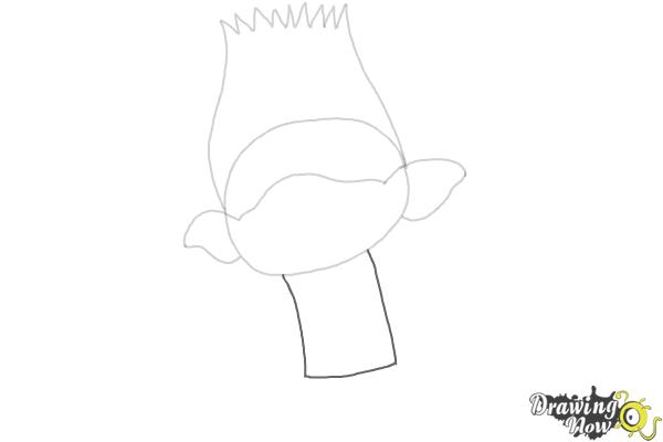 How to Draw Branch from Trolls Movie - Step 3 How to Draw Branch from Trolls Movie - Step 3
