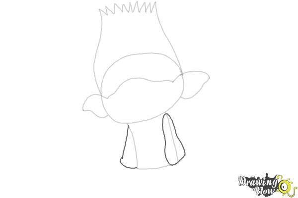How to Draw Branch from Trolls Movie - Step 4 How to Draw Branch from Trolls Movie - Step 4