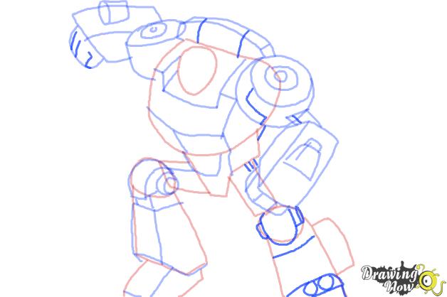How to Draw Chase from Transformers Rescue Bots - Step 8 How to Draw Chase from Transformers Rescue Bots - Step 8