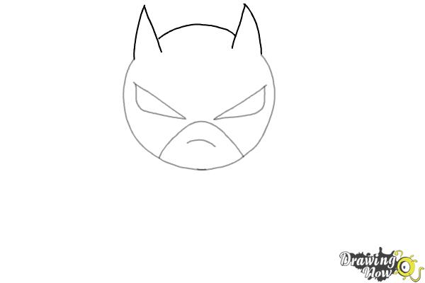 How to Draw Chibi Batman - Step 3 How to Draw Chibi Batman - Step 3