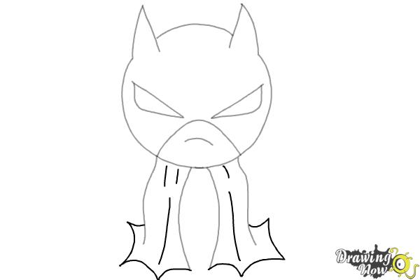 How to Draw Chibi Batman - Step 5 How to Draw Chibi Batman - Step 5