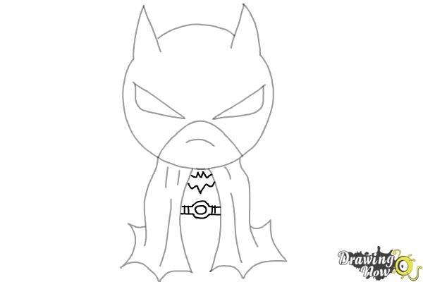 How to Draw Chibi Batman - Step 6 How to Draw Chibi Batman - Step 6