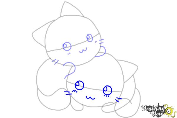 How to Draw Chibi Cats - Step 7 How to Draw Chibi Cats - Step 7