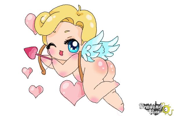 How to Draw Chibi Cupid - Step 11
