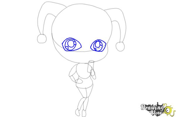 How to Draw Chibi Harley Quinn from Suicide Squad - Step 6 How to Draw Chibi Harley Quinn from Suicide Squad - Step 6