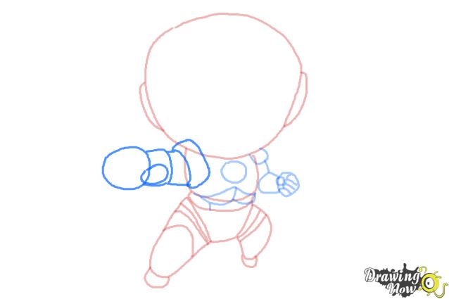 How to Draw Chibi Iron Man - Step 7 How to Draw Chibi Iron Man - Step 7