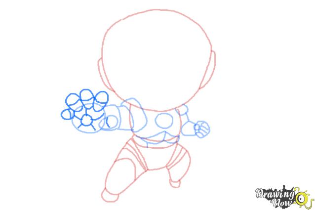 How to Draw Chibi Iron Man - Step 8 How to Draw Chibi Iron Man - Step 8