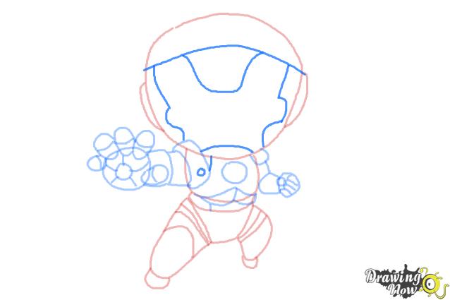How to Draw Chibi Iron Man - Step 9 How to Draw Chibi Iron Man - Step 9