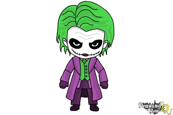 How to Draw Chibi Joker from Batman - Step 10 How to Draw Chibi Joker from Batman - Step 10