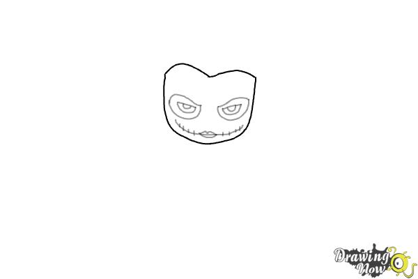 How to Draw Chibi Joker from Batman - Step 3 How to Draw Chibi Joker from Batman - Step 3