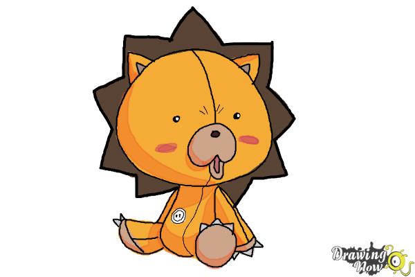 How to Draw Chibi Kon from Bleach - Step 8