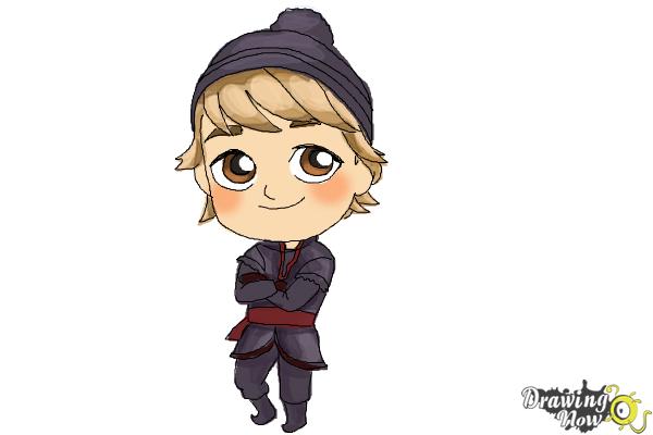 How to Draw Chibi Kristoff from Frozen - Step 11 How to Draw Chibi Kristoff from Frozen - Step 11