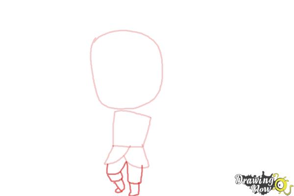 How to Draw Chibi Kristoff from Frozen - Step 4 How to Draw Chibi Kristoff from Frozen - Step 4