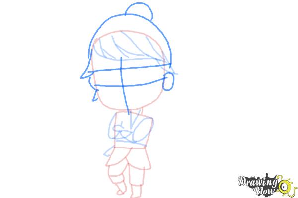 How to Draw Chibi Kristoff from Frozen - Step 8 How to Draw Chibi Kristoff from Frozen - Step 8