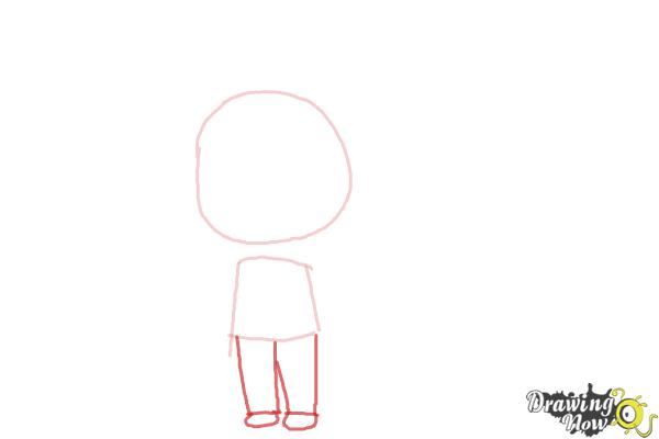 How to Draw Chibi Light Yagami - Step 2 How to Draw Chibi Light Yagami - Step 2