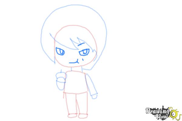 How to Draw Chibi Light Yagami - Step 5 How to Draw Chibi Light Yagami - Step 5