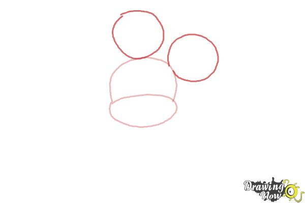 How to Draw Chibi Mickey Mouse - Step 2 How to Draw Chibi Mickey Mouse - Step 2