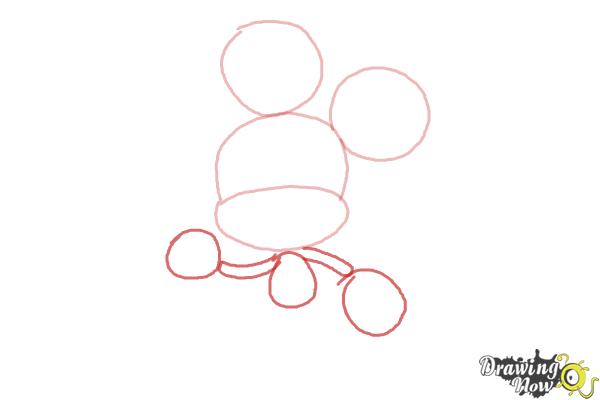 How to Draw Chibi Mickey Mouse - Step 3 How to Draw Chibi Mickey Mouse - Step 3