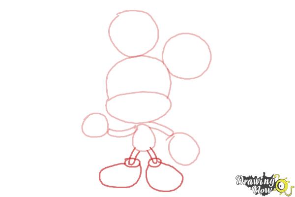 How to Draw Chibi Mickey Mouse - Step 4 How to Draw Chibi Mickey Mouse - Step 4