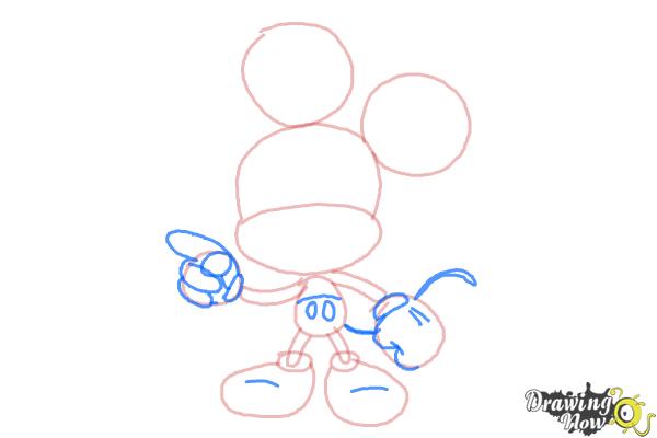How to Draw Chibi Mickey Mouse - Step 5 How to Draw Chibi Mickey Mouse - Step 5