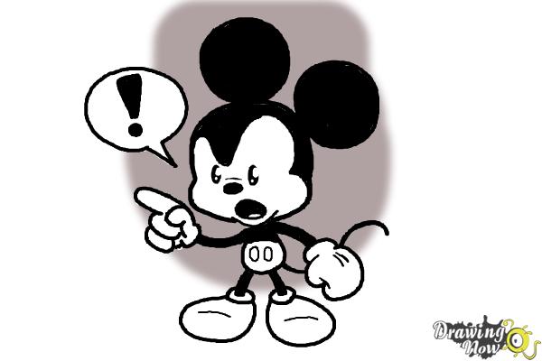 How to Draw Chibi Mickey Mouse - Step 9 How to Draw Chibi Mickey Mouse - Step 9