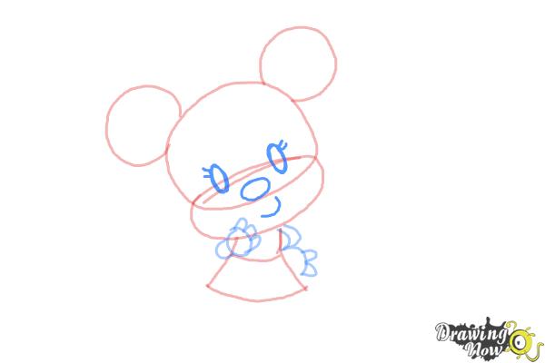 How to Draw Chibi Minnie Mouse - Step 6 How to Draw Chibi Minnie Mouse - Step 6