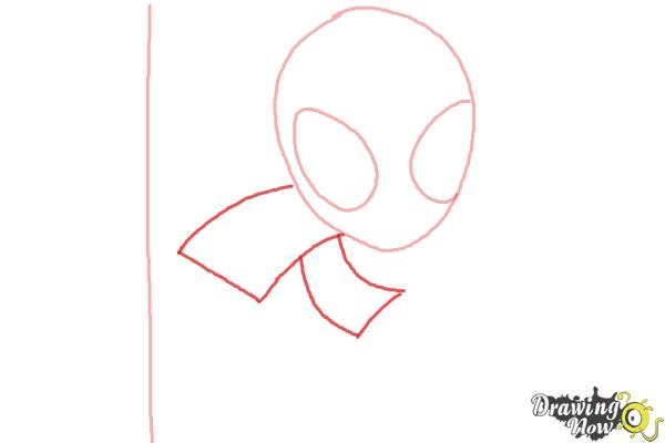 How to Draw Chibi Spiderman - Step 2 How to Draw Chibi Spiderman - Step 2