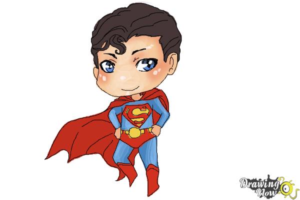 How to Draw Chibi Superman - Step 10 How to Draw Chibi Superman - Step 10