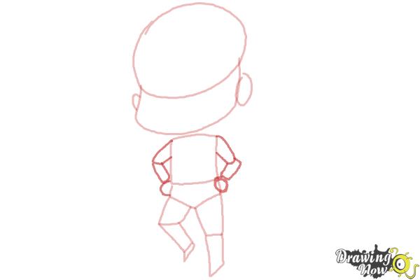 How to Draw Chibi Superman - Step 4 How to Draw Chibi Superman - Step 4