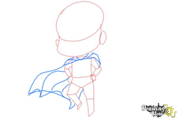 How to Draw Chibi Superman - Step 5 How to Draw Chibi Superman - Step 5