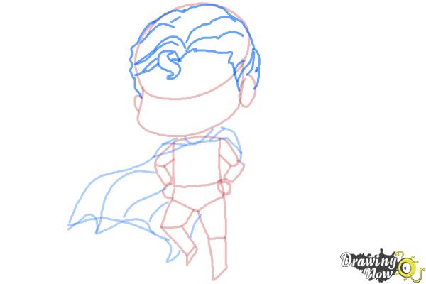 How to Draw Chibi Superman - Step 6 How to Draw Chibi Superman - Step 6