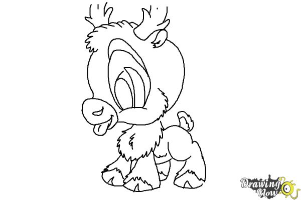 How to Draw Chibi Sven from Frozen - Step 10 How to Draw Chibi Sven from Frozen - Step 10