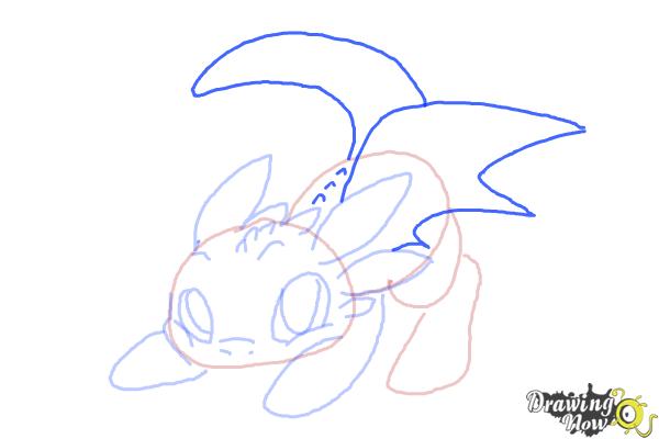 How to Draw Chibi Toothless - Step 8 How to Draw Chibi Toothless - Step 8