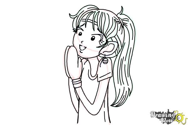 How to Draw Chloe Christina Garcia from Dork Diaries - Step 12 How to Draw Chloe Christina Garcia from Dork Diaries - Step 12