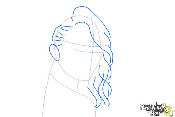 How to Draw Chrissy Teigen - Step 4 How to Draw Chrissy Teigen - Step 4