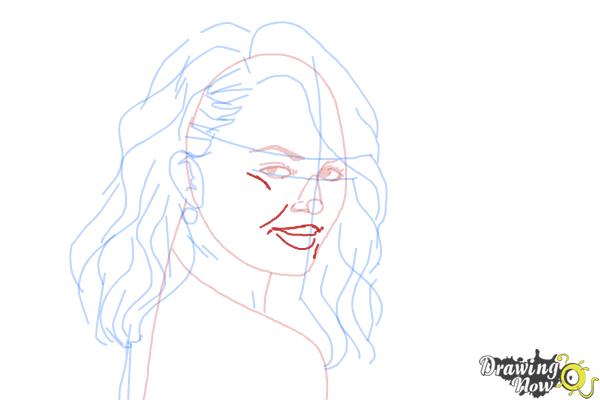 How to Draw Chrissy Teigen - Step 7 How to Draw Chrissy Teigen - Step 7
