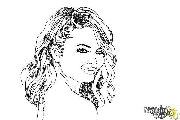 How to Draw Chrissy Teigen - Step 8 How to Draw Chrissy Teigen - Step 8