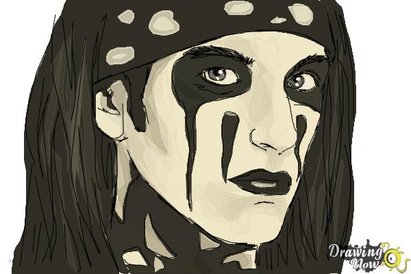 How to Draw Christian Coma - Step 10 How to Draw Christian Coma - Step 10