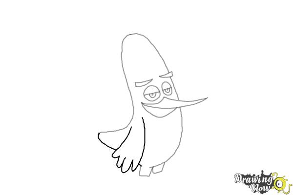 How to Draw Chuck from The Angry Birds Movie - Step 4 How to Draw Chuck from The Angry Birds Movie - Step 4
