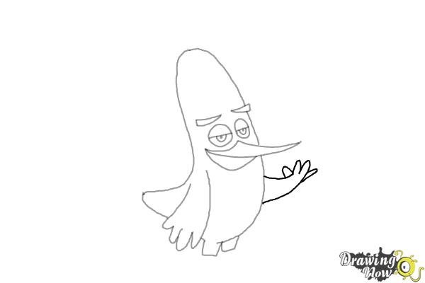 How to Draw Chuck from The Angry Birds Movie - Step 5 How to Draw Chuck from The Angry Birds Movie - Step 5