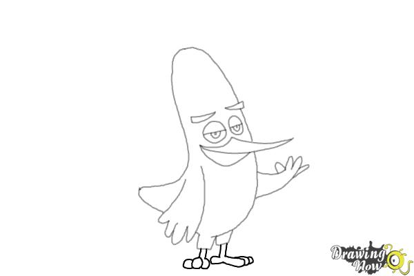 How to Draw Chuck from The Angry Birds Movie - Step 6 How to Draw Chuck from The Angry Birds Movie - Step 6