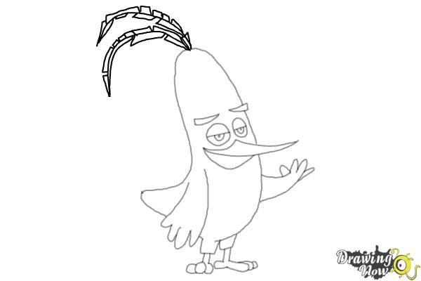 How to Draw Chuck from The Angry Birds Movie - Step 7 How to Draw Chuck from The Angry Birds Movie - Step 7
