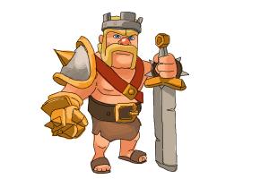 How to Draw Clash Of Clans Barbarian King