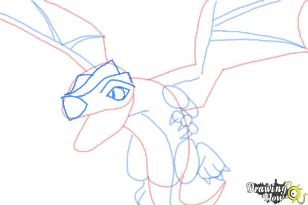 How to Draw Clash of Clans Dragon - Step 8 How to Draw Clash of Clans Dragon - Step 8
