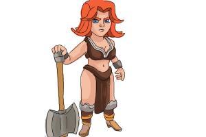 How to Draw Clash Of Clans Valkyrie